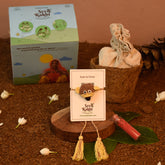 Seed Rakhi Plantable Monkey Rakhi For Brother With Planter, Manual, Roli (Brown)